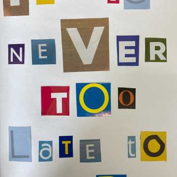 Text using magazine letters