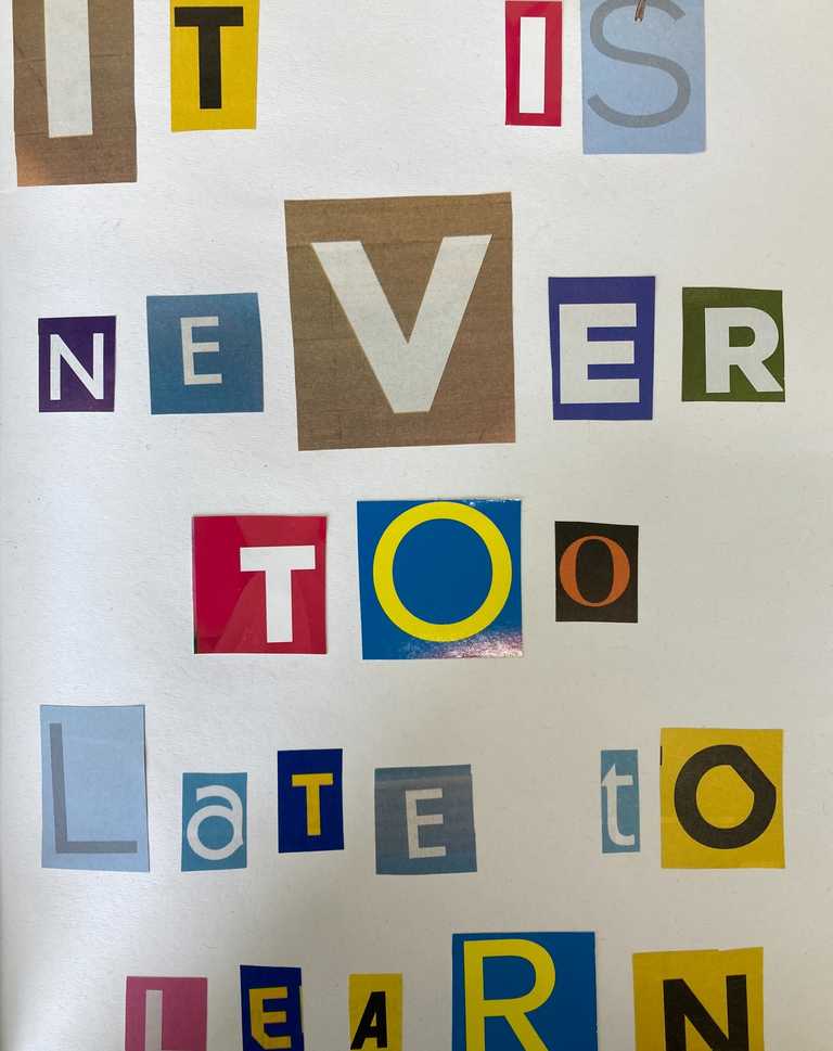 Text using magazine letters