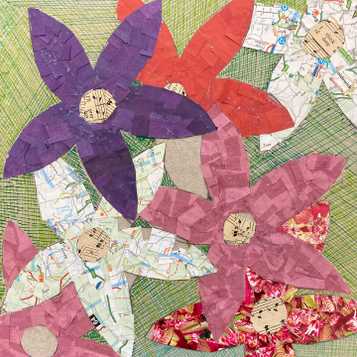 Layered flower collage