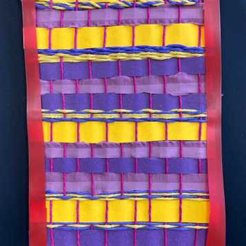 Paper and wool weaving